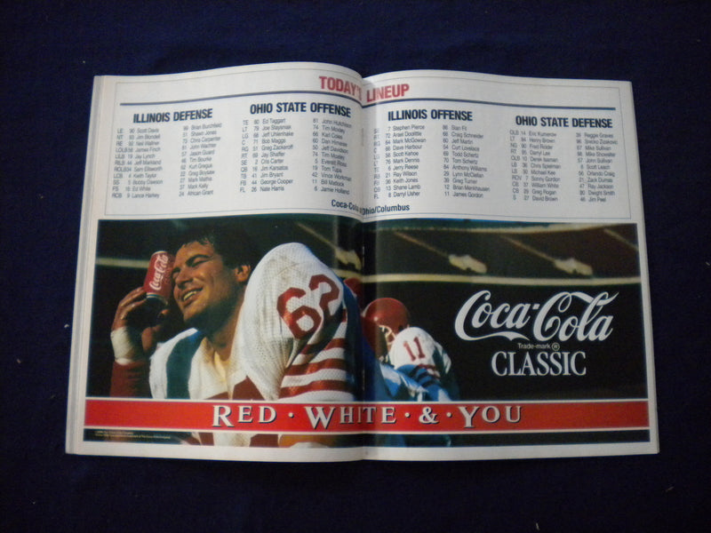 1986 OCTOBER 4 FOOTBALL PROGRAM -OHIO STATE UNIV VS ILLINOIS STATE UNIV-SP 3624Y