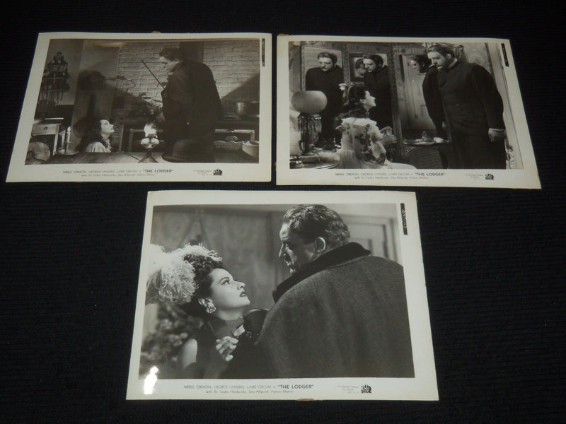 THE LODGER MOVIE STILLS - SANDERS - OBERON - LOT OF 7 PHOTOS - 8x10 - #91A
