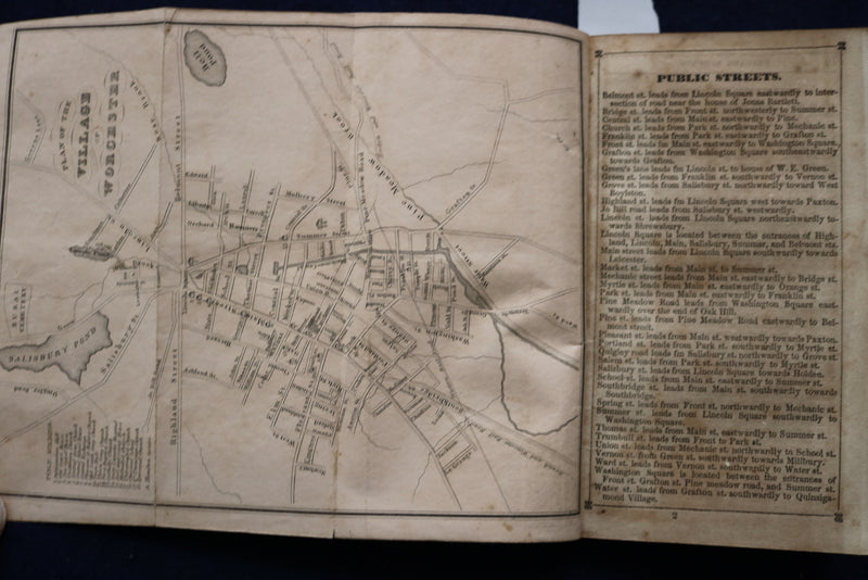1842-1849 WORCESTER BUSINESS DIRECTORY AND ADVERTISER - LOT OF 6 - KD 9550