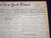 1920 JUNE 5 NEW YORK TIMES - MOSES CONDEMNS AWARDS TO LOWDEN - NT 9105