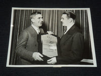 1941 LOU BOUDREAU - ROGER PECKINPAUGH ORIGINAL WIRE PHOTO - 6 1/2 x 8 1/2 - #11