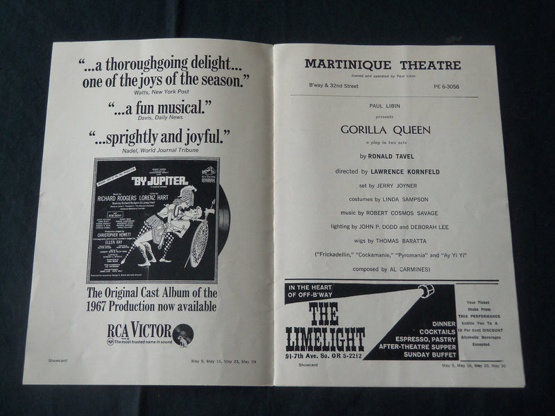 1960'S SHOWCARD BROADWAY PROGRAMS LOT OF 5 - STERNHAGEN - DOM DELUISE - J 3888