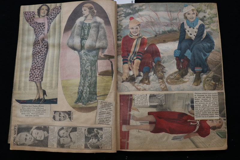 1930'S MOVIE STARS COLOR SCRAPBOOK - JEAN HARLOW - RITA CANSINO - E 24915