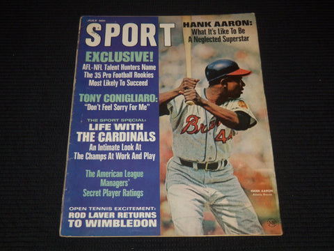 1968 JULY SPORT MAGAZINE - HANK AARON COVER - E 12663
