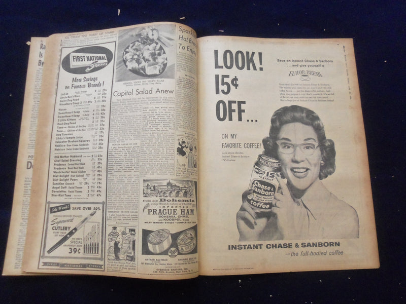 1958 JUNE 20 BOSTON RECORD AMERICAN NEWSPAPER-HUNT BLONDE BRINK SLAYING-NP 6266