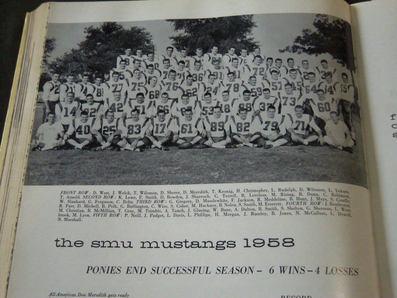 1959 THE ROTUNDA SOUTHERN METHODIST UNIVERSITY YEARBOOK - DON MEREDITH - YB 1152