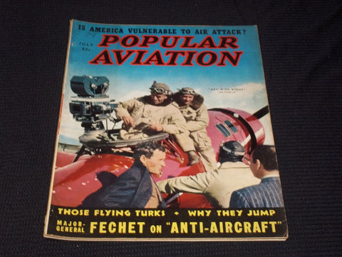 1938 JULY POPULAR AVIATION MAGAZINE - MEN WITH WINGS FRONT COVER - E 5343