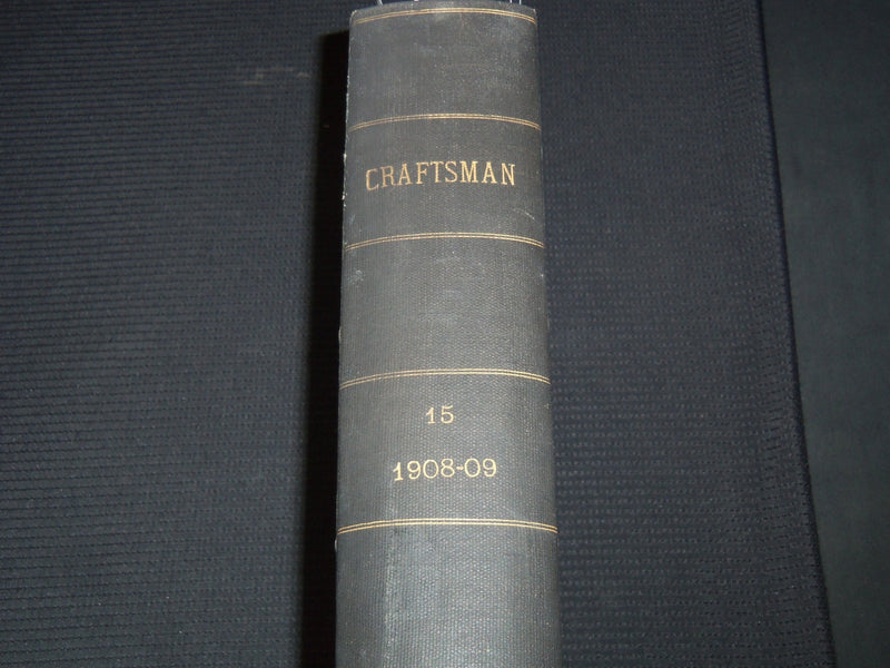 1908 OCTOBER-1909 MARCH THE CRAFTSMAN MAGAZINE BOUND VOLUME - KD 7887