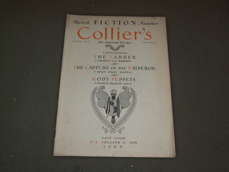 1909 FEB 27 COLLIER'S MAGAZINE - GREAT ILLUSTRATIONS, ARTICLES & ADS - F 600
