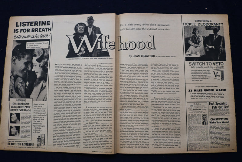 1960 JULY 31 AMERICAN WEEKLY MAGAZINE - JOAN CRAWFORD ARTICLE - E 23054