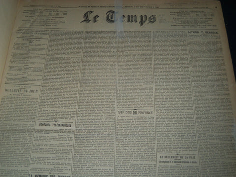 1929 APRIL-JUNE LE TEMPS FRENCH NEWSPAPER BOUND VOLUME - VB 17