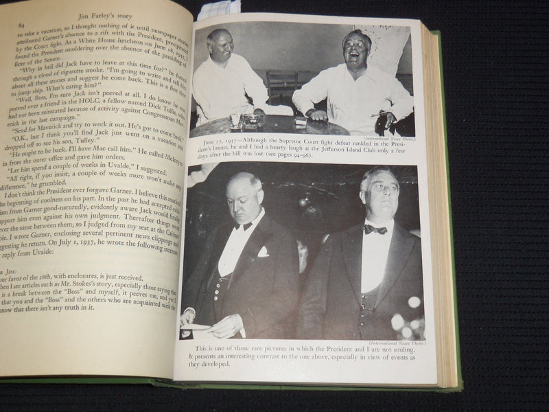 1948 JIM FARLEY'S STORY THE ROOSEVELT YEARS BOOK - AUTHOR INSCRIBED - KD 4270F
