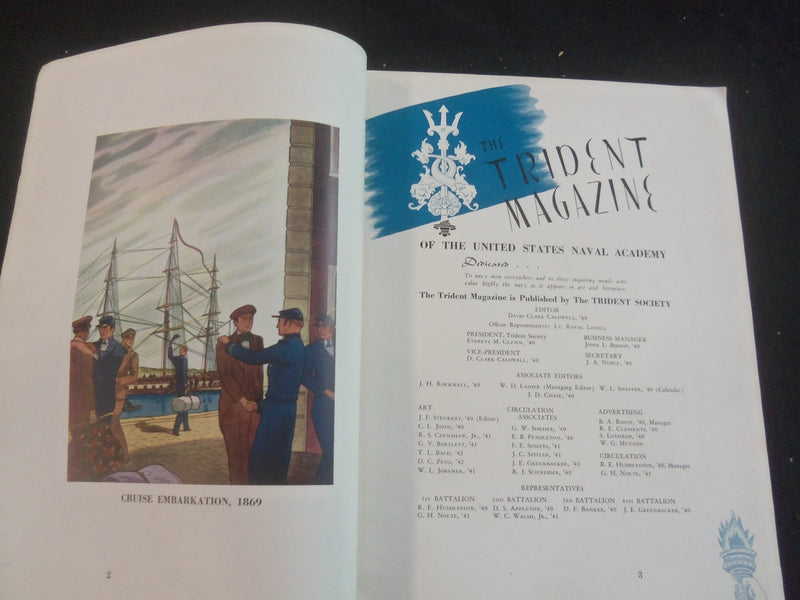 1939 JUNE TRIDENT MAGAZINE - UNITED STATES NAVAL ACADEMY - B 5530X