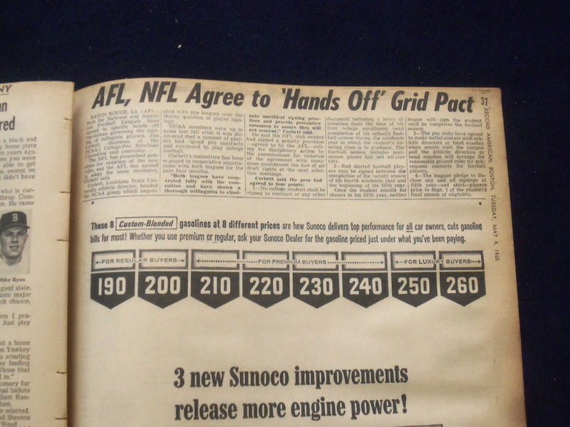 1965 MAY 4 BOSTON RECORD AMERICAN NEWSPAPER-GANGSTER SHOT 5 TIMES N DUEL-NP 6281