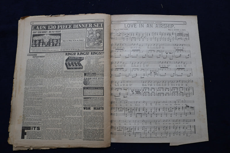 1906 AUGUST THE AMERICAN HOME NEWSPAPER - NICE ILLUSTRATED COVER - NP 8687