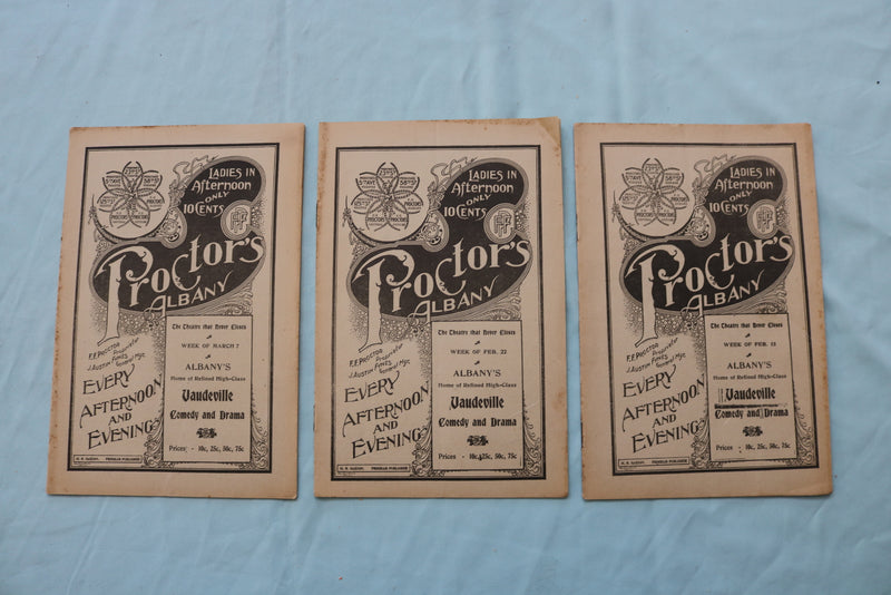 1904-1907 PROCTOR'S ALBANY THEATRE PROGRAMS - LOT OF 37 - O 3721