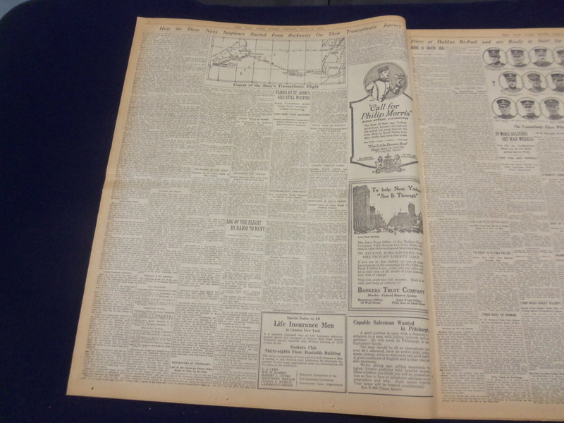 1919 MAY 9 NEW YORK TIMES - TRANSOCEAN FLIERS REACH HALIFAX - NT 9242