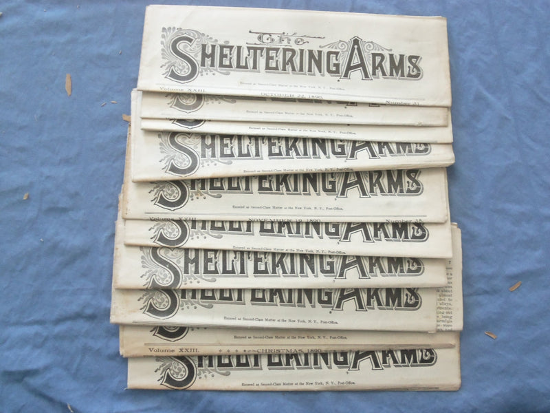 1890 THE SHELTERING ARMS NEWSPAPER - LOT OF 40 - #S 1-40 - NP 8425