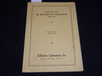1949 APRIL INSTRUCTIONS FOR AC ELECTRONIC VOLTMETER MODEL 300 - 7TH EDN - J 9896