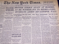 1942 JULY 4 NEW YORK TIMES - BRITISH STRIKE AGAIN AT ROMMEL - NT 901