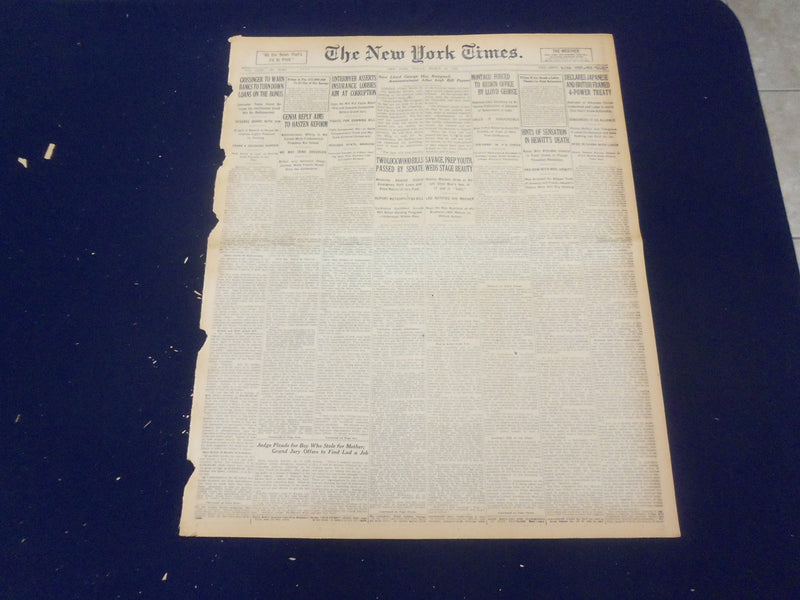 1922 MARCH 10 NEW YORK TIMES - MONTAGU FORCES TO RESIGN OFFICE - NT 8311