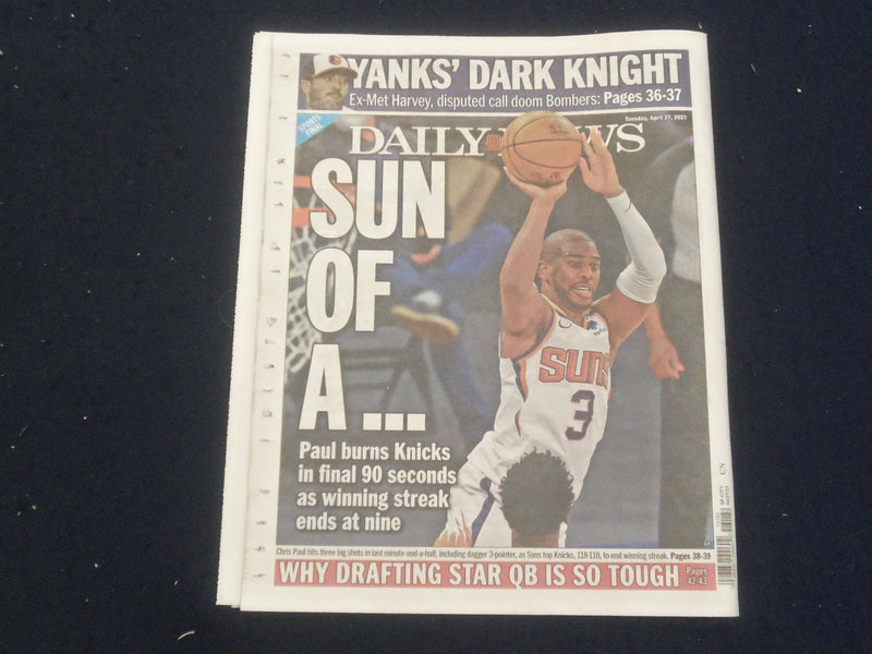 2021 APRIL 27 NEW YORK DAILY NEWS NEWSPAPER - JAILER'S DEADLY DELAY
