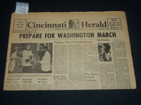 1963 AUG 24 CINCINNATI HERALD NEWSPAPER - PREPARE FOR WASHINGTON MARCH - NP 4417
