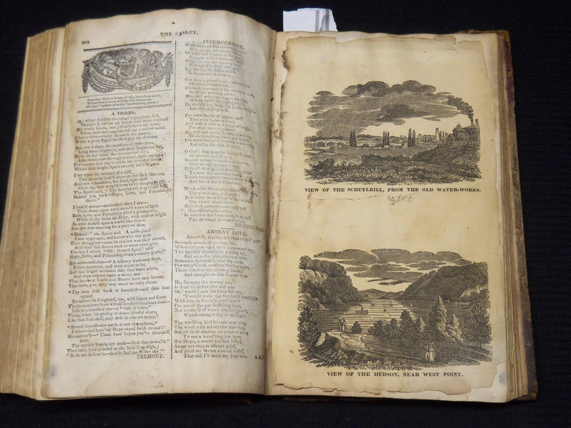 1828 JANUARY-DECEMBER THE CASKET LITERATURE MAGAZINE BOUND VOLUME - KD 703O