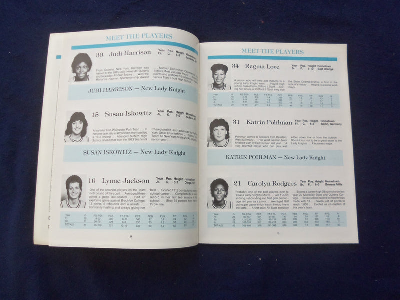 1983-86 FAIRLEIGH DICKINSON MEN'S & WOMEN'S BSKT YEARBOOOKS -LOT OF 11-O 2890D