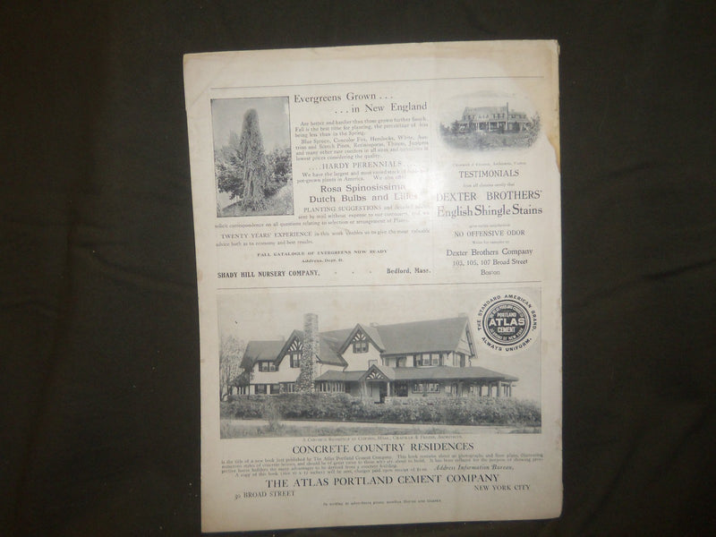 1906 OCTOBER THE HOUSE & GARDEN MAGAZINE - GREAT PHOTOS & ADS - ST 779
