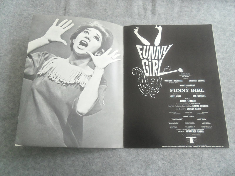 1965 FUNNY GIRL NATIONAL COMPANY PROGRAM- MARILYN MICHAELS-NANCY ANDREWS- J 7642
