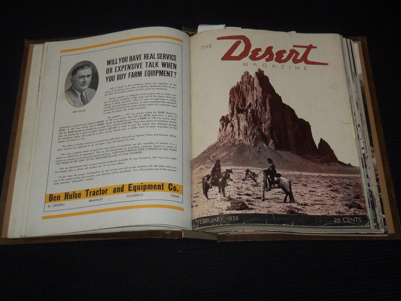 1937-1938 THE DESERT MAGAZINE BOUND VOLUME - BINDER - NO. 1-12 - KD 5403L