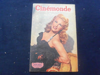 1947 DEC 9 CINEMONDE MAGAZINE-GINGER ROGERS BACK COVER- FRENCH EDITION- SP 4868E
