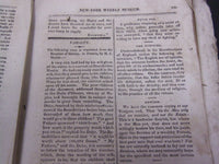 1816-1817 THE NEW-YORK WEEKLY MUSEUM MAGAZINE LOT OF 17 ISSUES - WR 105I