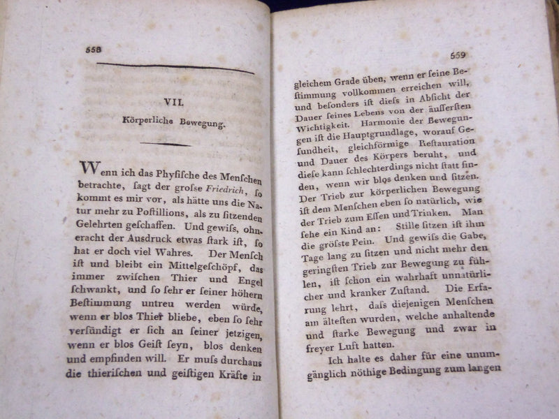1797 DIE KUNST DAS MENSCHLICHE LEBEN ZU VERLANGERN BY C. HUUFELAND - KD 3490G