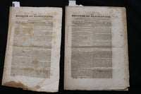 1831 THE REGISTER OF PENNSYLVANIA - LOT OF 2 - K 2479
