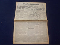 1945 APRIL 10 NEW YORK TIMES - U.S. AND BRITISH ARMIES SPRINT FOR ELBE - NP 6691
