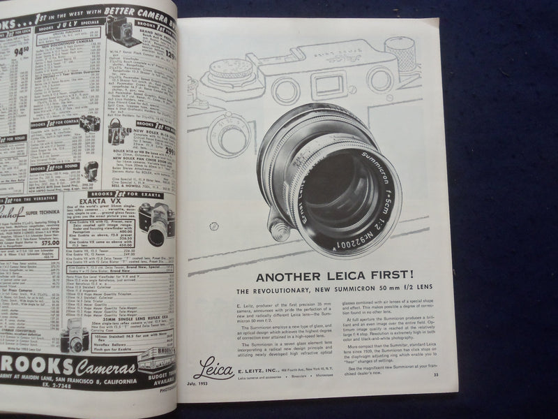 1953 JULY PHOTOGRAPHY MAGAZINE - PHILIPE HALSMAN - ABC'S OF COLOR - SP 4781J