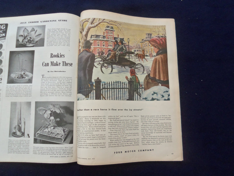 1944 JULY BETTER HOMES & GARDENS MAGAZINE - NICE ILLUSTRATED COVER - SP 6118A