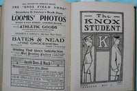 1904-1907 THE KNOX STUDENT HARDCOVER BOOKS - 2 VOLUMS - GALESBURG, IL - KD 9683