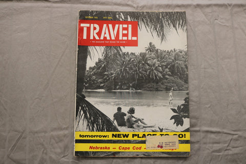 1956 SEPTEMBER TRAVEL MAGAZINE - NEW PLACE TO GO! COVER - B 454F