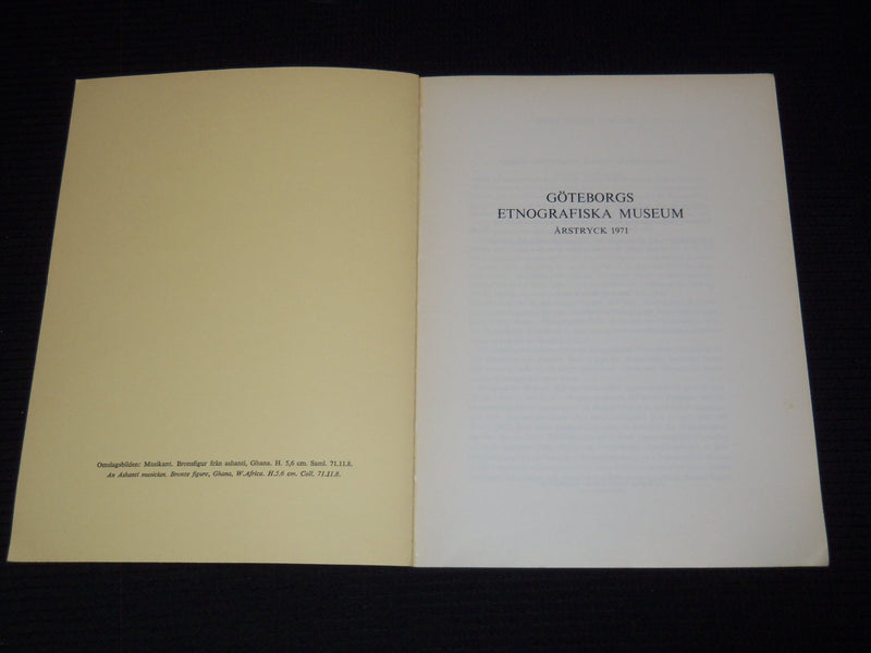 1971-1982 GOTEBORGS ETHNOGRAFISKA MUSEUM ANNUAL REPORTS LOT OF 8 - O 1864E