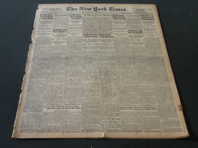 1925 DECEMBER 13 NEW YORK TIMES - BIG POWER PROJECT FOR THE TENNESSEE - NT 5436