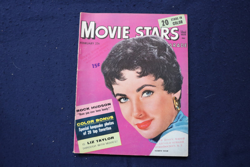 1955 FEBRUARY MOVIE STARS PARADE MAGAZINE - ELIZABETH TAYLOR COVER - E 18065