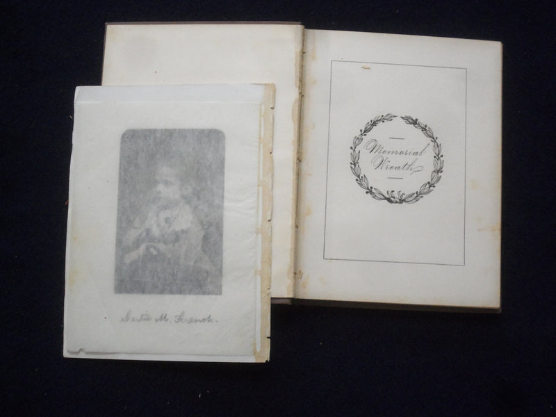 1878 GERTIE FRENCH MEMORIAL WREATH HARDCOVER BOOK - K 210