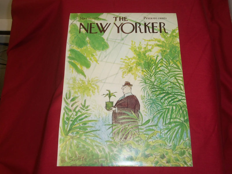 1975 MARCH 10 NEW YORKER MAGAZINE FRONT COVER ONLY - GREAT ART FOR FRAMING