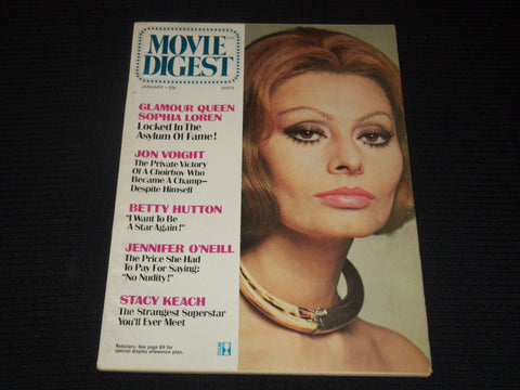 1973 JANUARY MOVIE DIGEST MAGAZINE - SOPHIA LOREN COVER - E 14617