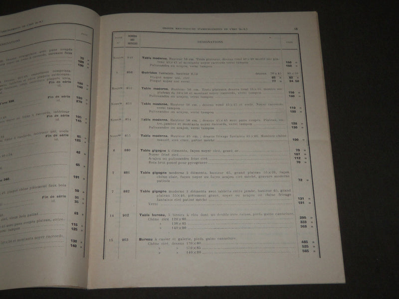 1933 SIMON-VIVENOT D'AMEUBLEMENTS DE L'EST FRENCH CATALOGUE - FR 733