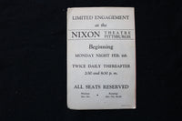 1933 CAVALCADE MOVIE PROGRAM - NIXON THEATRE - PITTSBURGH, PA - K 1799