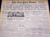 1942 JAN 13 NEW YORK TIMES ALLIES HIT 2 JAPANESE CRUISERS, 2 TRANSPORTS- NT 1534